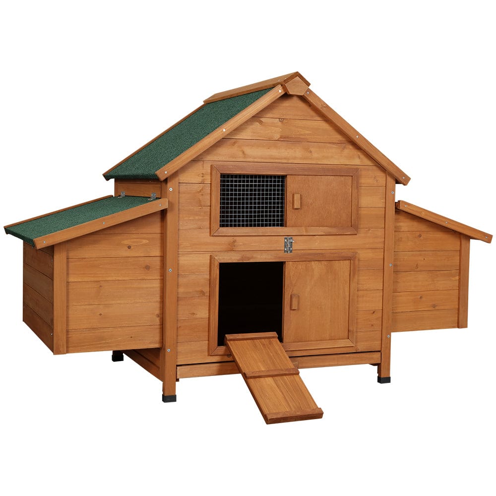 Spud Jax Petshop i.Pet Chicken Coop Large Rabbit Hutch House Run Cage Wooden Outdoor Pet Hutch Pet Care