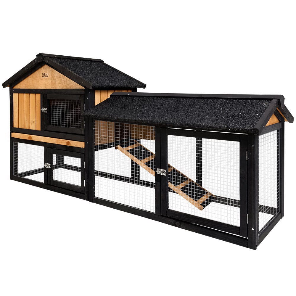 Spud Jax Petshop i.Pet Chicken Coop Rabbit Hutch Wooden Cage Pet Hutch 165cm x 52cm x 86cm Pet Care