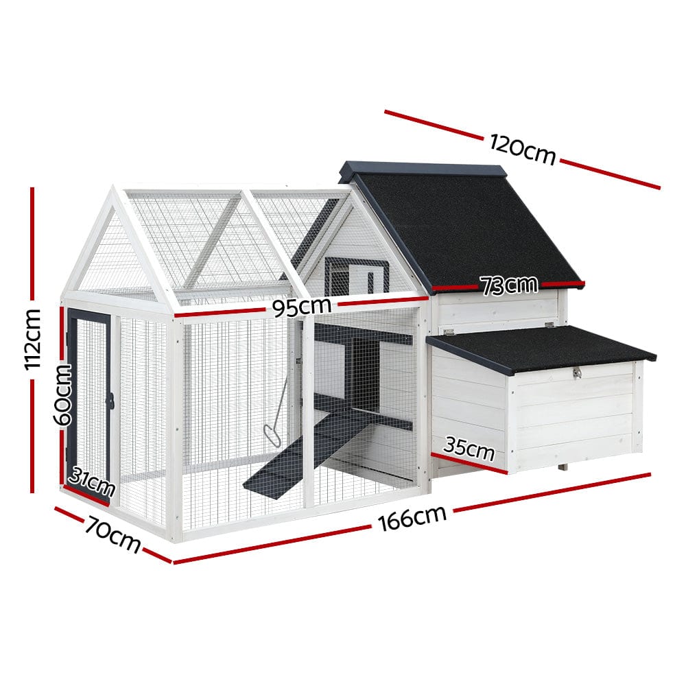 Spud Jax Petshop i.Pet Chicken Coop Rabbit Hutch Large House Run Cage XL Pet Hutch Bunny Wooden Pet Care