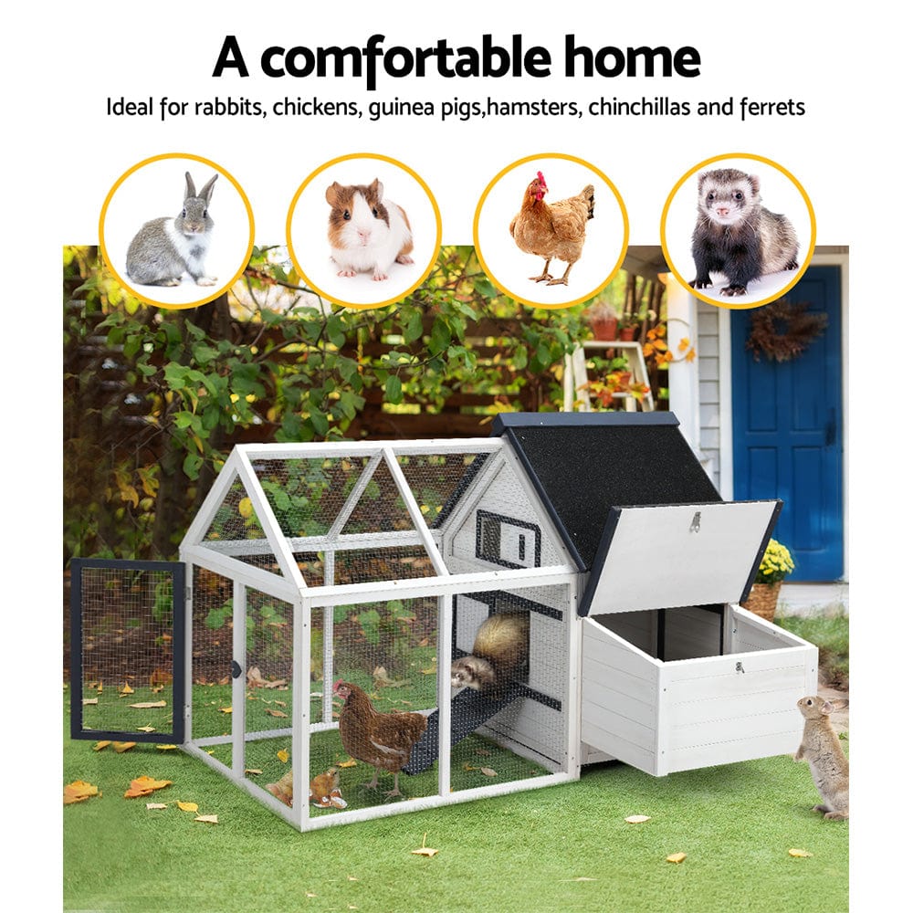 Spud Jax Petshop i.Pet Chicken Coop Rabbit Hutch Large House Run Cage XL Pet Hutch Bunny Wooden Pet Care