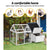 Spud Jax Petshop i.Pet Chicken Coop Rabbit Hutch Large House Run Cage XL Pet Hutch Bunny Wooden Pet Care