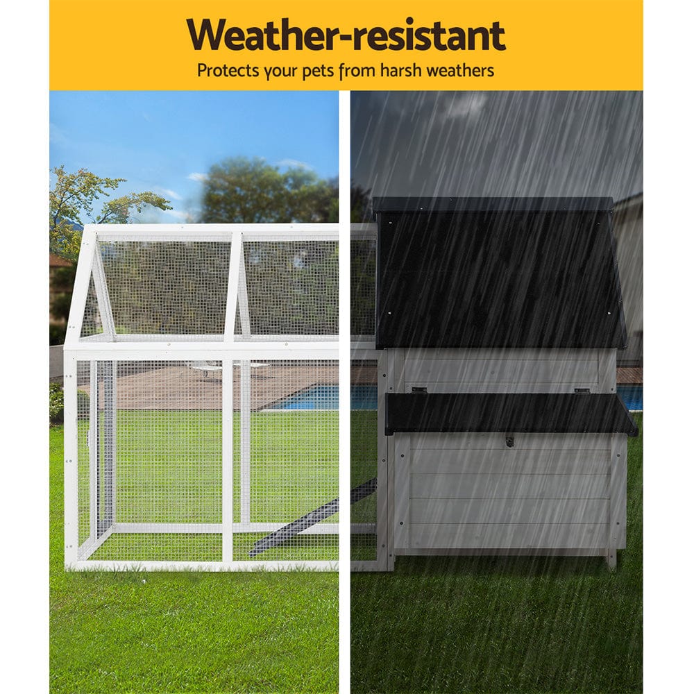 Spud Jax Petshop i.Pet Chicken Coop Rabbit Hutch Large House Run Cage XL Pet Hutch Bunny Wooden Pet Care