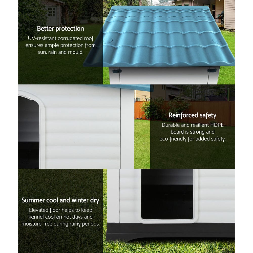 Spud Jax Petshop i.Pet Dog Kennel Kennels Outdoor Plastic Pet House Puppy Extra Large XL Outside Pet Care