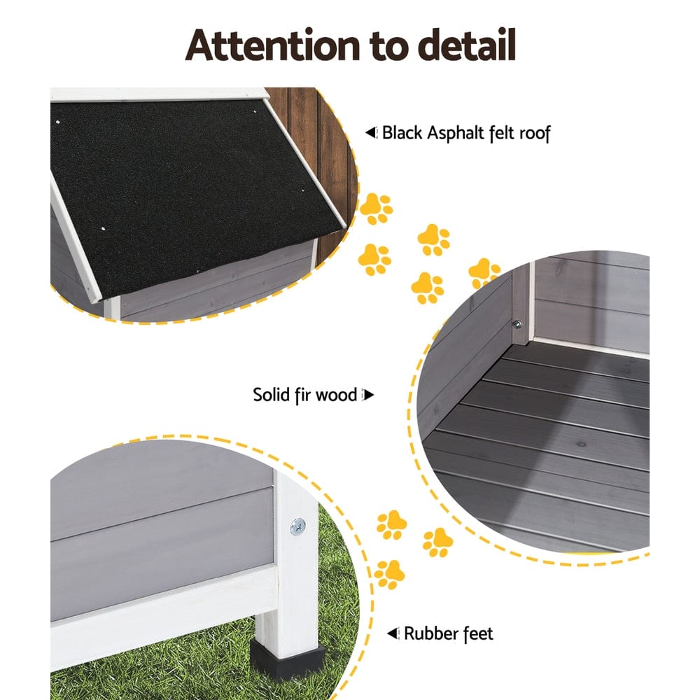 Spud Jax Petshop i.Pet Dog Kennel Outdoor Wooden Indoor Puppy Pet House Weatherproof XL Large Pet Care