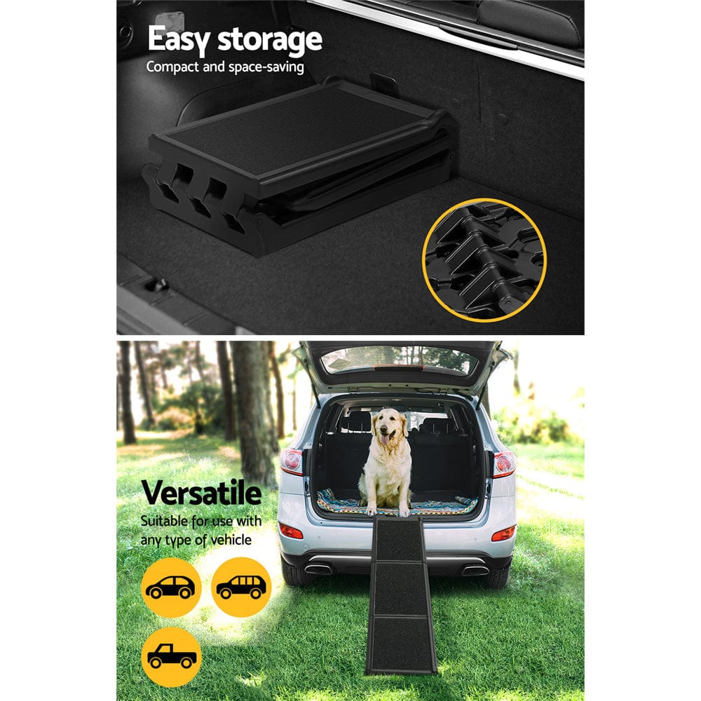 Spud Jax Petshop i.Pet Dog Ramp Pet Stairs Steps Car Travel SUV Ladder Foldable Portable Adjustable Pet Care > Dog Supplies