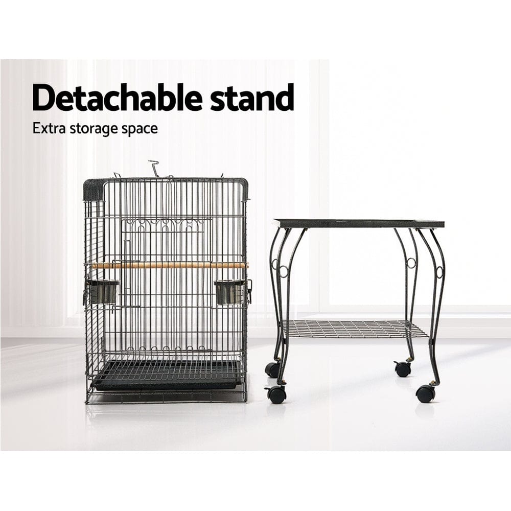 Spud Jax Petshop i.Pet Large Bird Cage with Perch - Black Pet Care