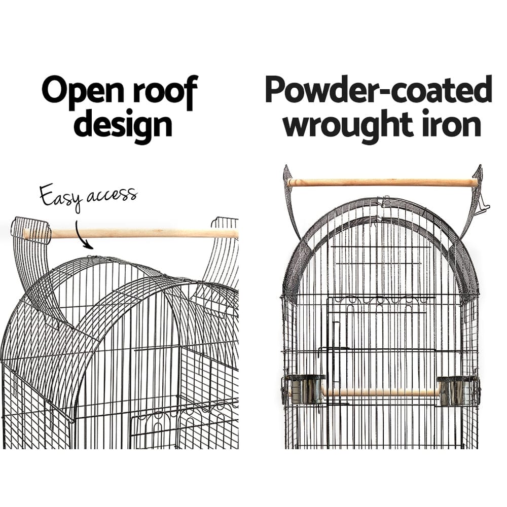 Spud Jax Petshop i.Pet Large Bird Cage with Perch - Black Pet Care