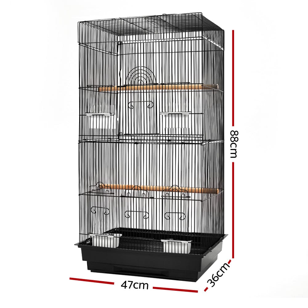 Spud Jax Petshop i.Pet Medium Bird Cage with Perch - Black Pet Care