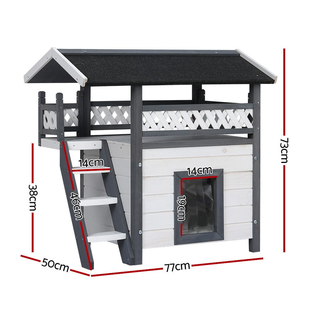 Spud Jax Petshop i.Pet Rabbit Hutch Cat House Shelter Outdoor Wooden Small Dog Pet Houses Kennel Pet Care