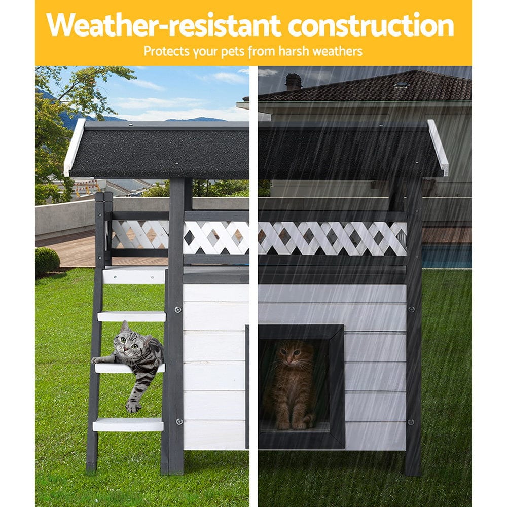Spud Jax Petshop i.Pet Rabbit Hutch Cat House Shelter Outdoor Wooden Small Dog Pet Houses Kennel Pet Care