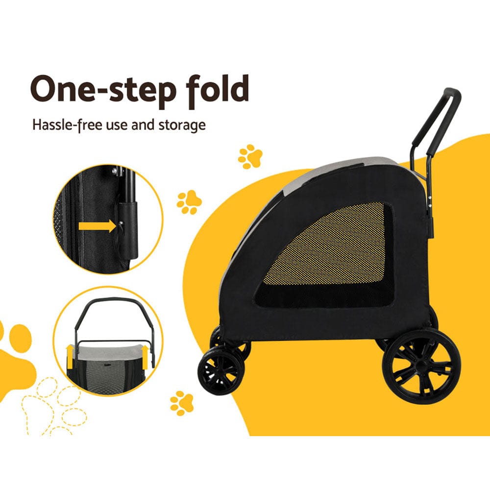 Spud Jax Petshop i.Pet Pet Dog Stroller Pram Large Carrier Cat Travel Foldable Strollers 4 Wheels Pet Care