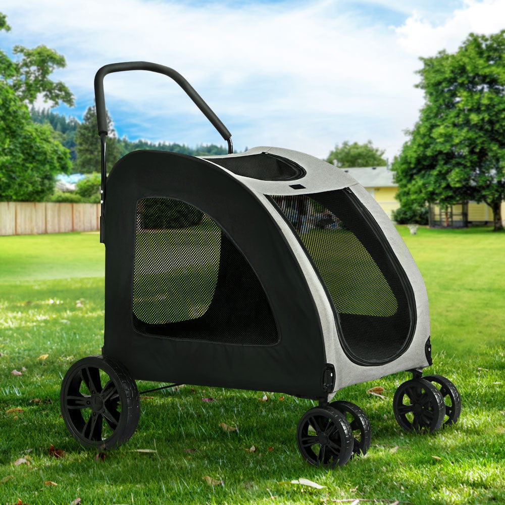 Spud Jax Petshop i.Pet Pet Dog Stroller Pram Large Carrier Cat Travel Foldable Strollers 4 Wheels Pet Care