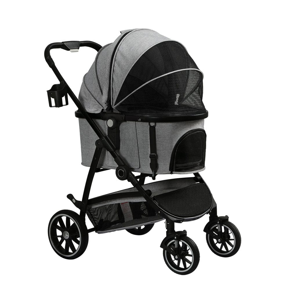 Spud Jax Petshop i.Pet Pet Stroller Pram Large Dog Cat Carrier Travel Pushchair Foldable 4 Wheels Pet Care