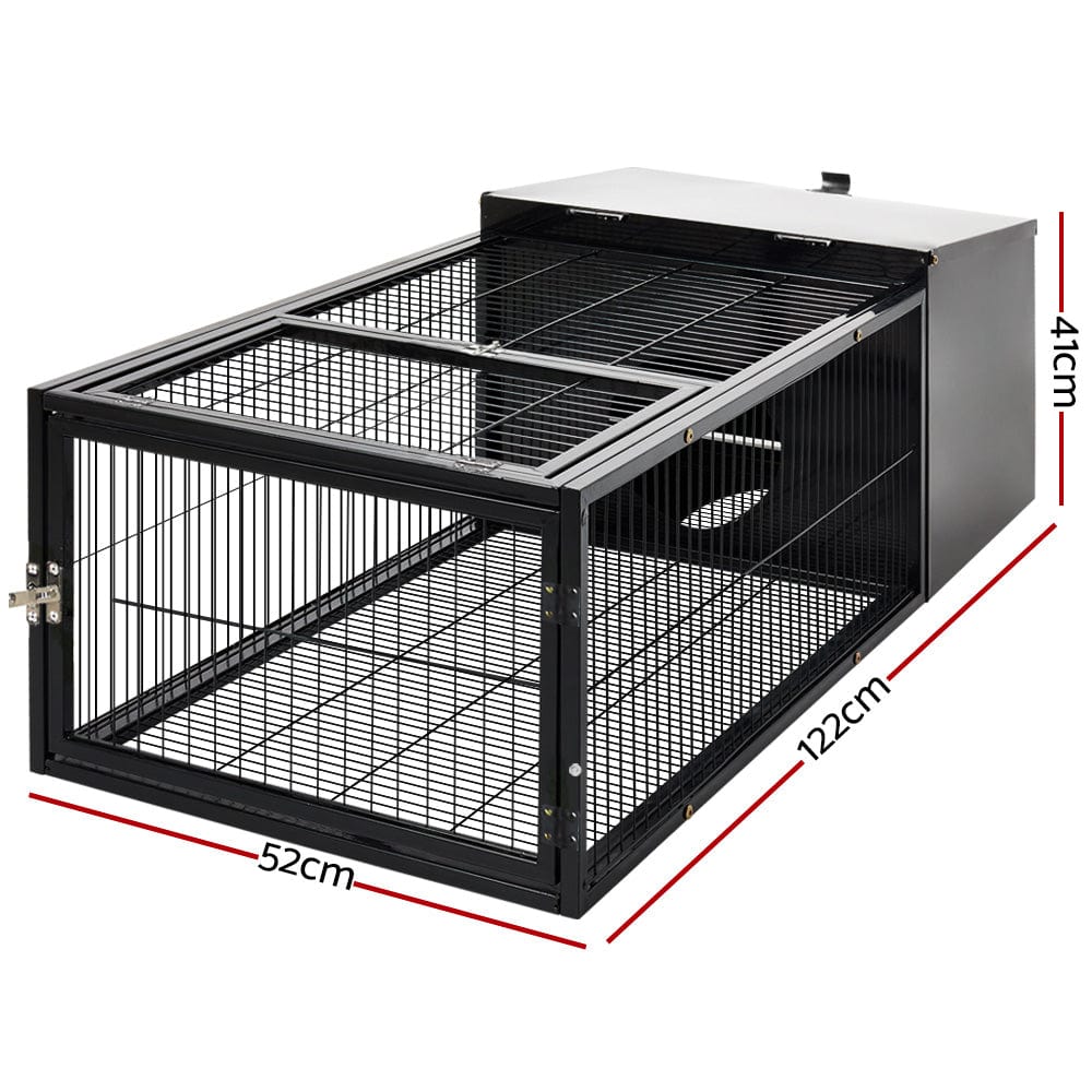 Spud Jax Petshop i.Pet Rabbit Cage Hutch Cages Indoor Outdoor Hamster Enclosure Pet Metal Carrier 122CM Length Pet Care