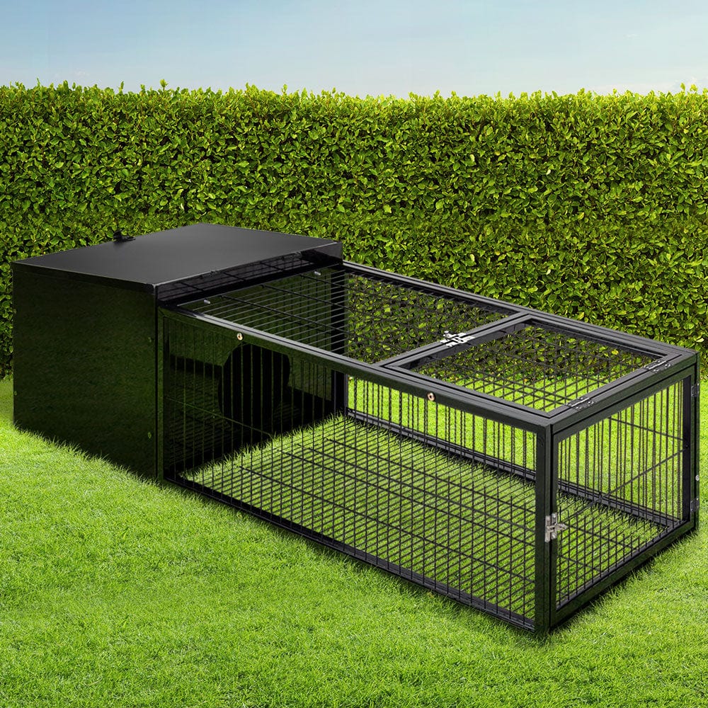 Spud Jax Petshop i.Pet Rabbit Cage Hutch Cages Indoor Outdoor Hamster Enclosure Pet Metal Carrier 122CM Length Pet Care