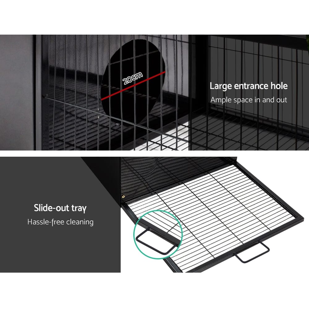 Spud Jax Petshop i.Pet Rabbit Cage Hutch Cages Indoor Outdoor Hamster Enclosure Pet Metal Carrier 162CM Length Pet Care