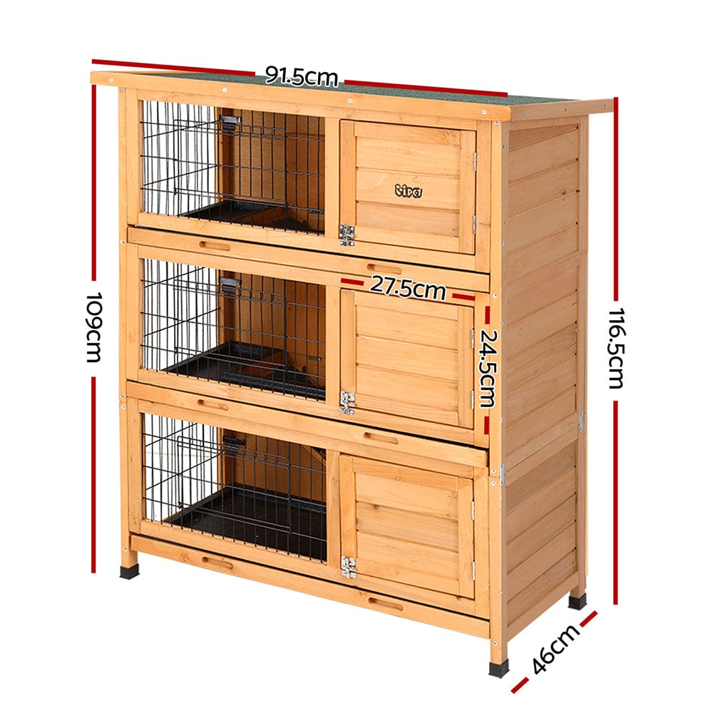 Spud Jax Petshop i.Pet Rabbit Hutch Wooden Cage Pet hutch Chicken Coop 91.5cm x 46cm x 116.5cm Pet Care