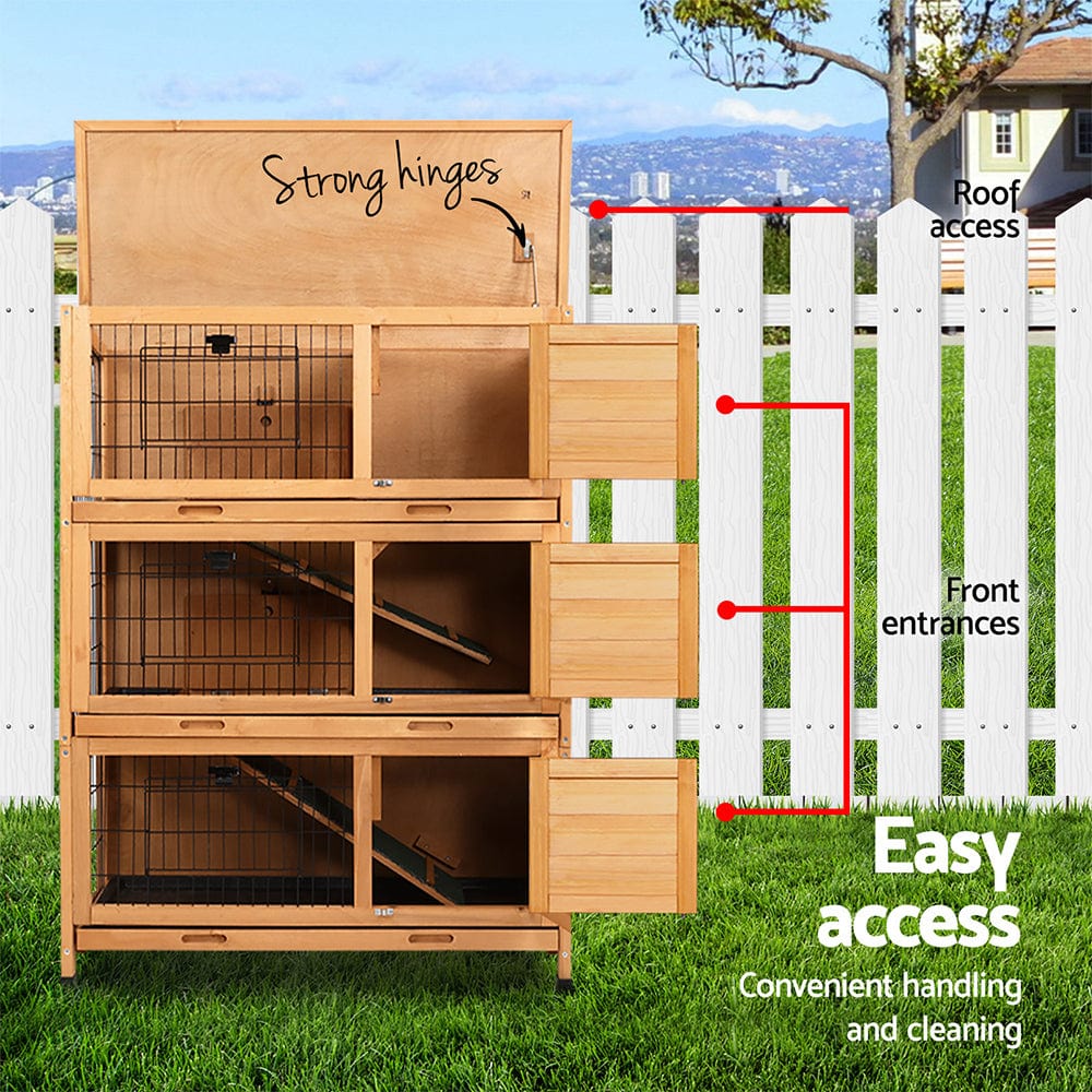 Spud Jax Petshop i.Pet Rabbit Hutch Wooden Cage Pet hutch Chicken Coop 91.5cm x 46cm x 116.5cm Pet Care