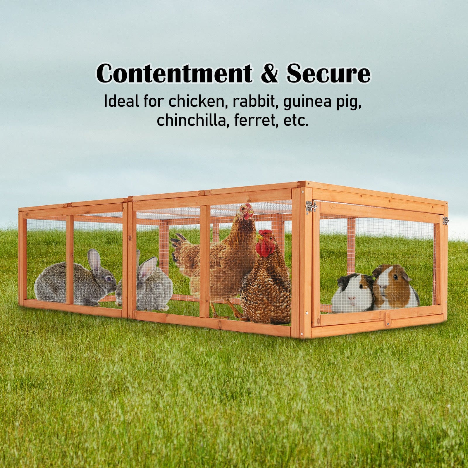 Spud Jax Petshop Paw Mate Chicken Coop Rabbit Hutch Extension Run 180 x 90 x 48cm Runey Pet Care