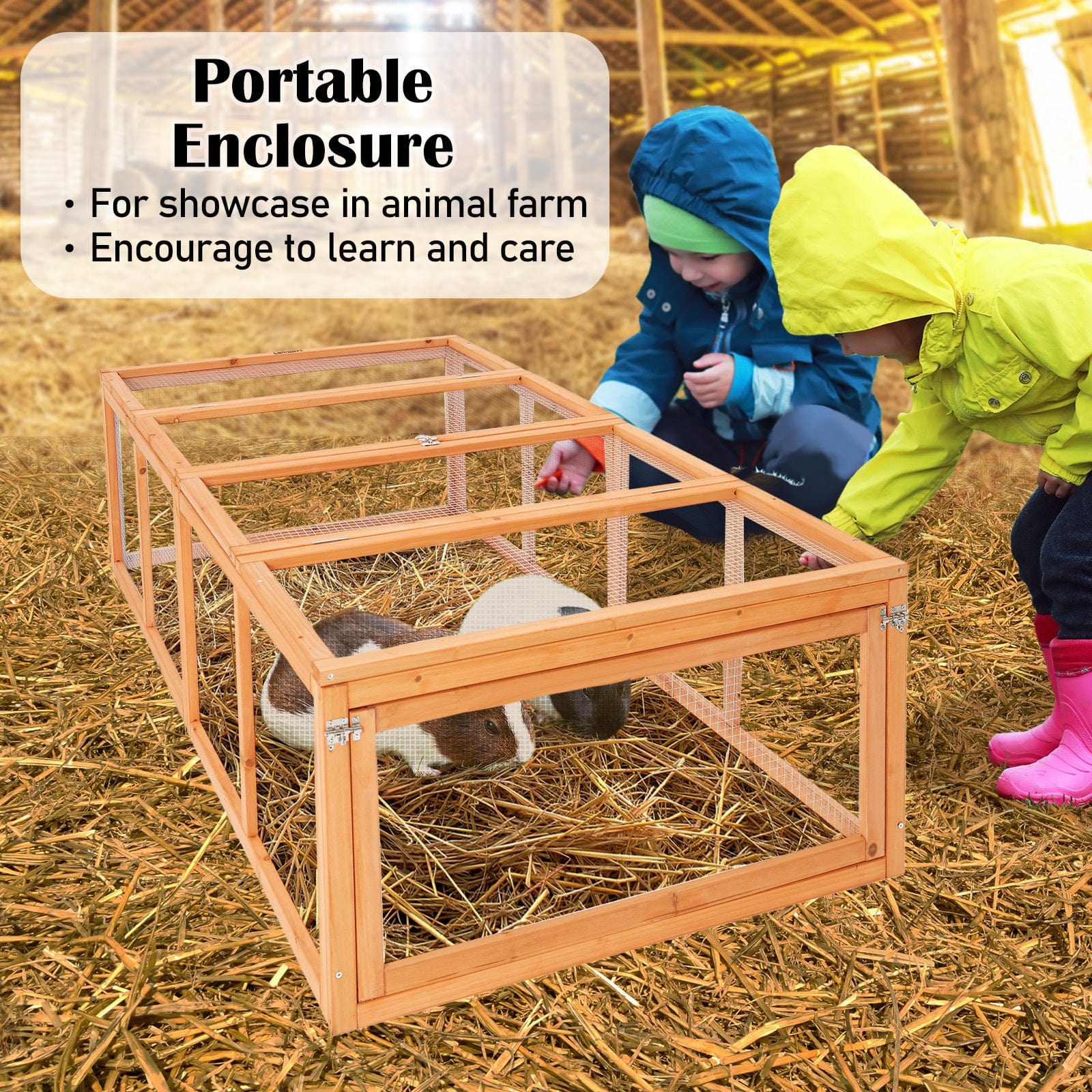 Spud Jax Petshop Paw Mate Chicken Coop Rabbit Hutch Extension Run 180 x 90 x 48cm Runey Pet Care