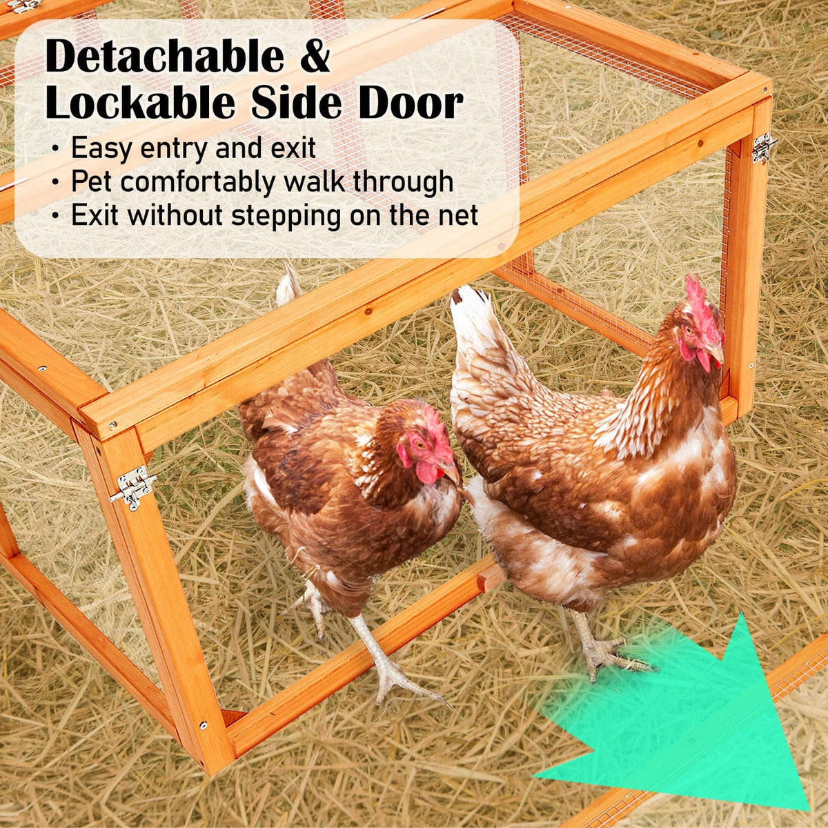 Spud Jax Petshop Paw Mate Chicken Coop Rabbit Hutch Extension Run 180 x 90 x 48cm Runey Pet Care