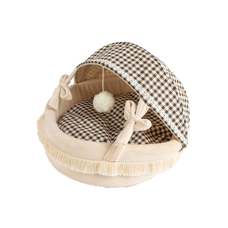 Spud Jax Petshop Pet Cat Calming Bed Cuddle Soft Warm Plush Cave Sleeping Nest Tent Pet House Pet Care > Dog Supplies