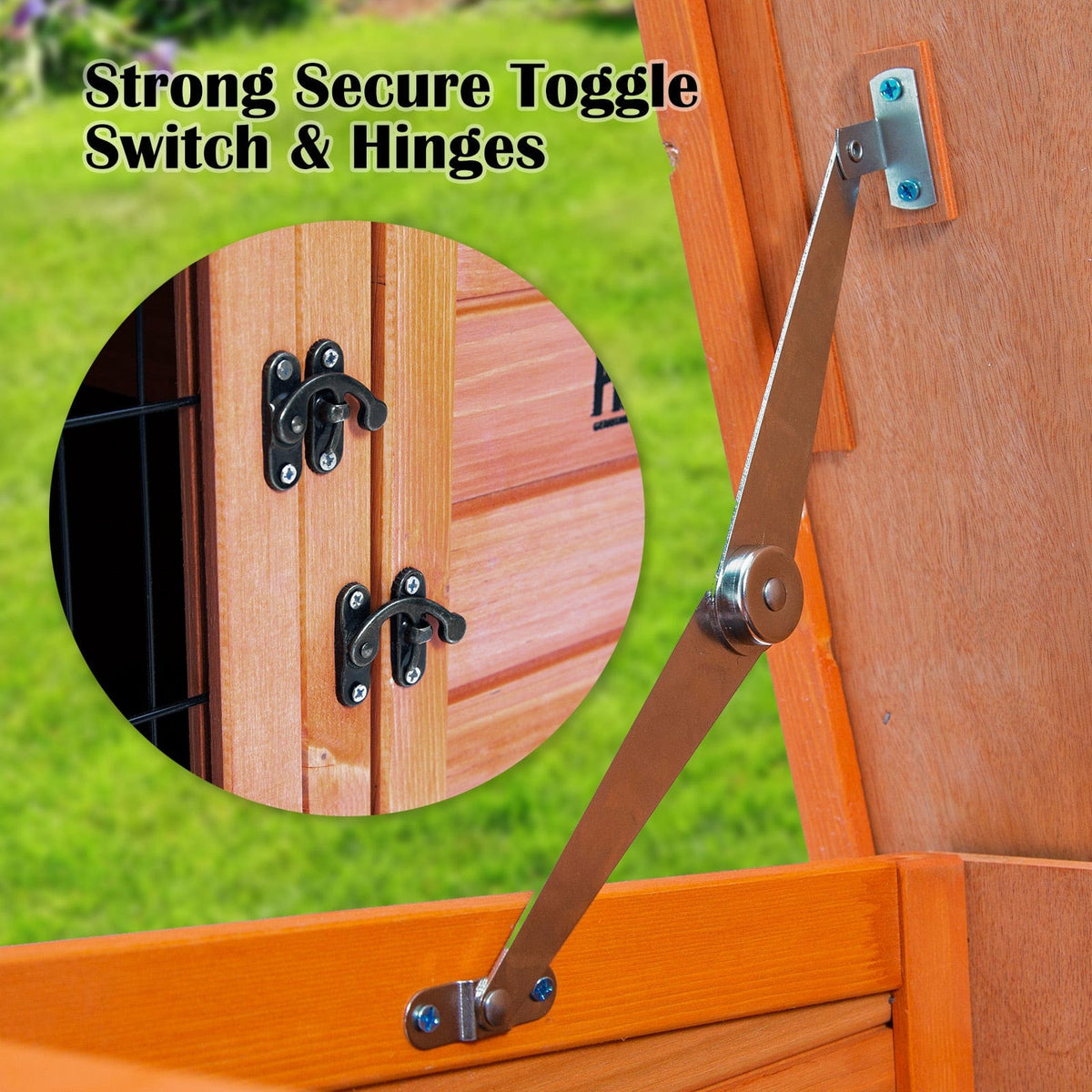 Spud Jax Petshop Rabbit Hutch Chicken Coop 92 x 45 x 82cm 2 Storey Cage Run Aria Pet Care