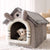 Spud Jax Petshop Small Dog House Bed Portable Cat Bed Removable Cushion Cat Cave, Foldable  Pets Puppy Kitten Rabbit Pet Care