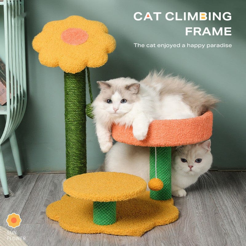 Spud Jax Petshop Sun flower cat climbing frame cat scratching post toy Pet Care