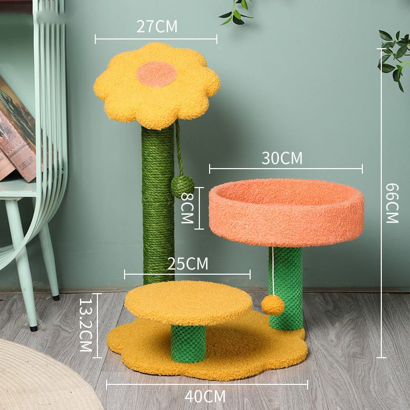 Spud Jax Petshop Sun flower cat climbing frame cat scratching post toy Pet Care