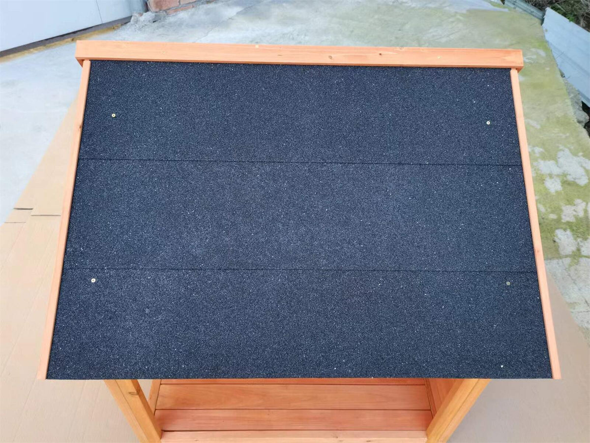 Spud Jax Petshop YES4PETS L Timber Pet Dog Kennel House Puppy Wooden Timber Cabin 130x105x100cm Brown Pet Care